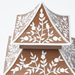 Chocolate  Chinoiserie Pagoda Lantern