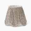 Chocolate Lotus Deep Scalloped Lampshade (18cm)