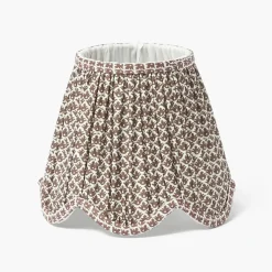 Chocolate Lotus Deep Scalloped Lampshade (18cm)