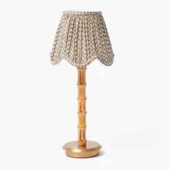 Chocolate Lotus Deep Scalloped Lampshade (18cm)