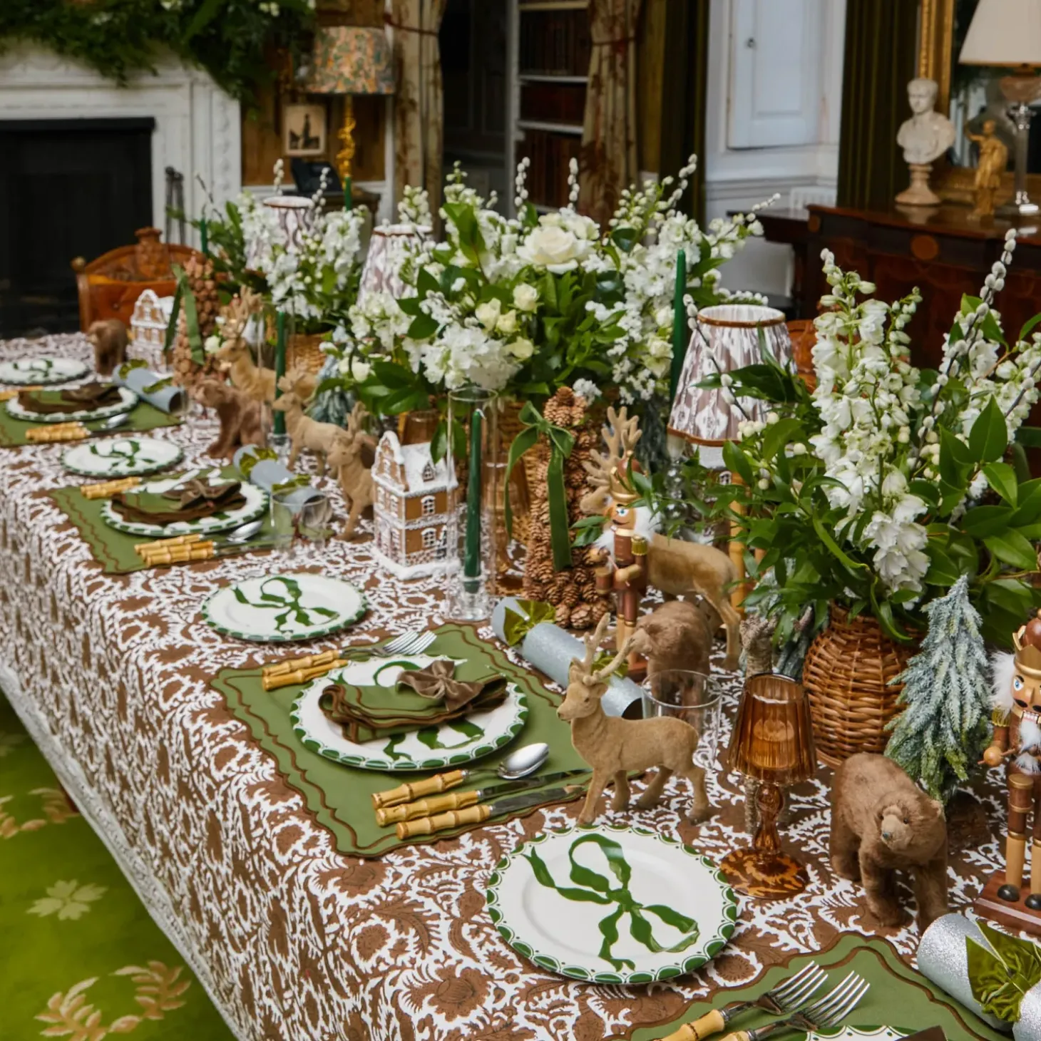 Chocolate Pheasant Tablecloth