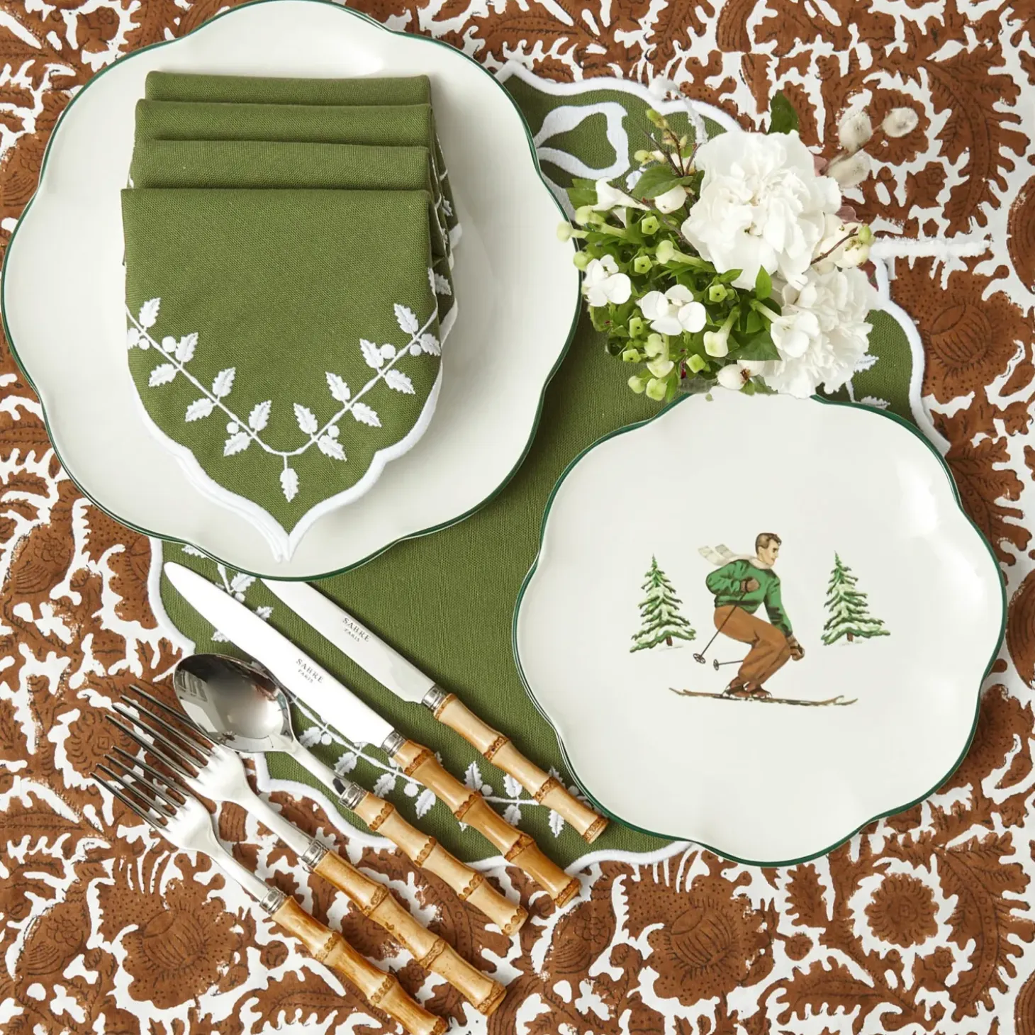 Chocolate Pheasant Tablecloth