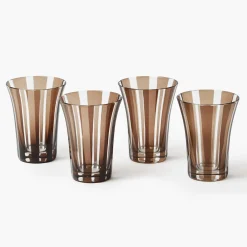 Chocolate Positano Glasses (Set of 4)
