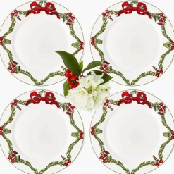 Christmas Garland Dinner Plate (Set of 4)