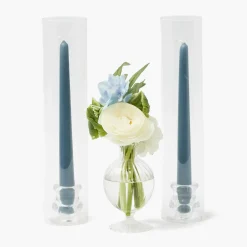 Claudia Glass Hurricane Candle Holder (Pair)