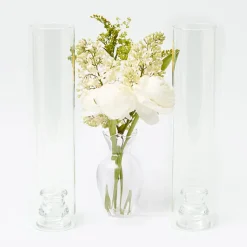 Claudia Glass Hurricane Candle Holder (Pair)