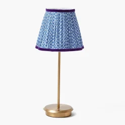 Cobalt & Purple Lotus Lampshade (18cm)