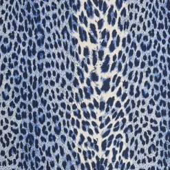 Cobalt Blue Leopard Fabric