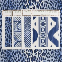 Cobalt Blue Leopard Fabric