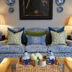Cobalt Blue Leopard Fabric