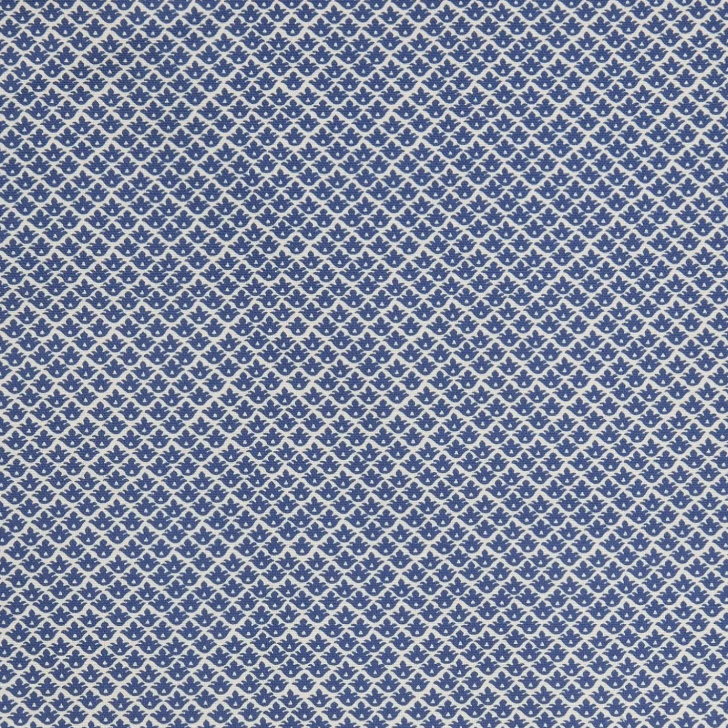 Cobalt Blue Lotus Flower Fabric