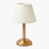 Corinthian Rechargeable Lamp with Cream Shade (22cm)