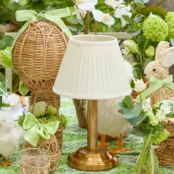 Corinthian Rechargeable Lamp with Cream Shade (22cm)