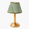 Corinthian Rechargeable Lamp with Olive Lotus Shade (22cm)