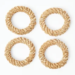 Corn Wreath with Mustard Velvet Bow (Set of 4)