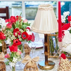 Cream Frilled Silk Lampshade (18cm)