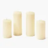 Cream LED Pillar Candle Set (Set of 4)