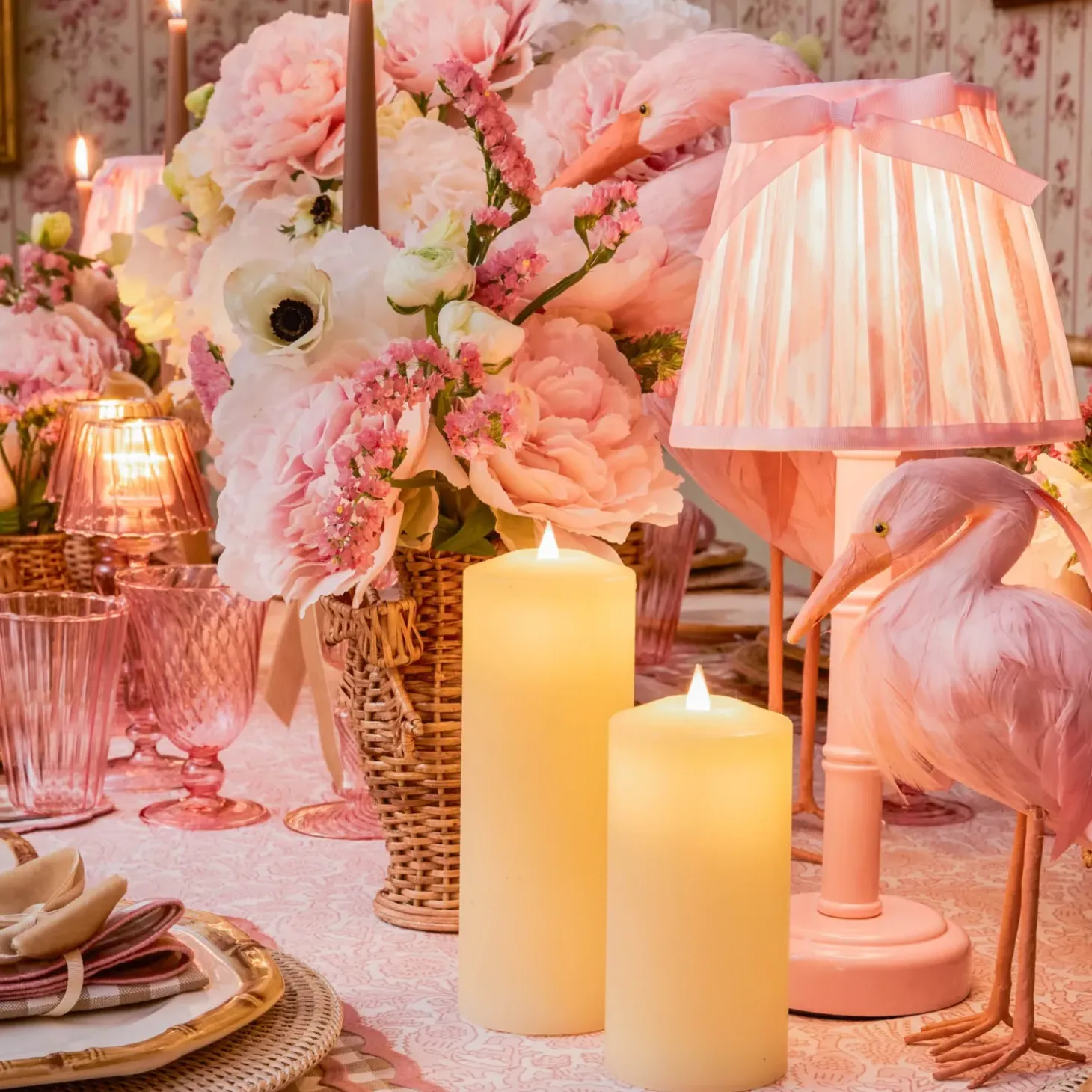 Cream LED Pillar Candle Set (Set of 4)