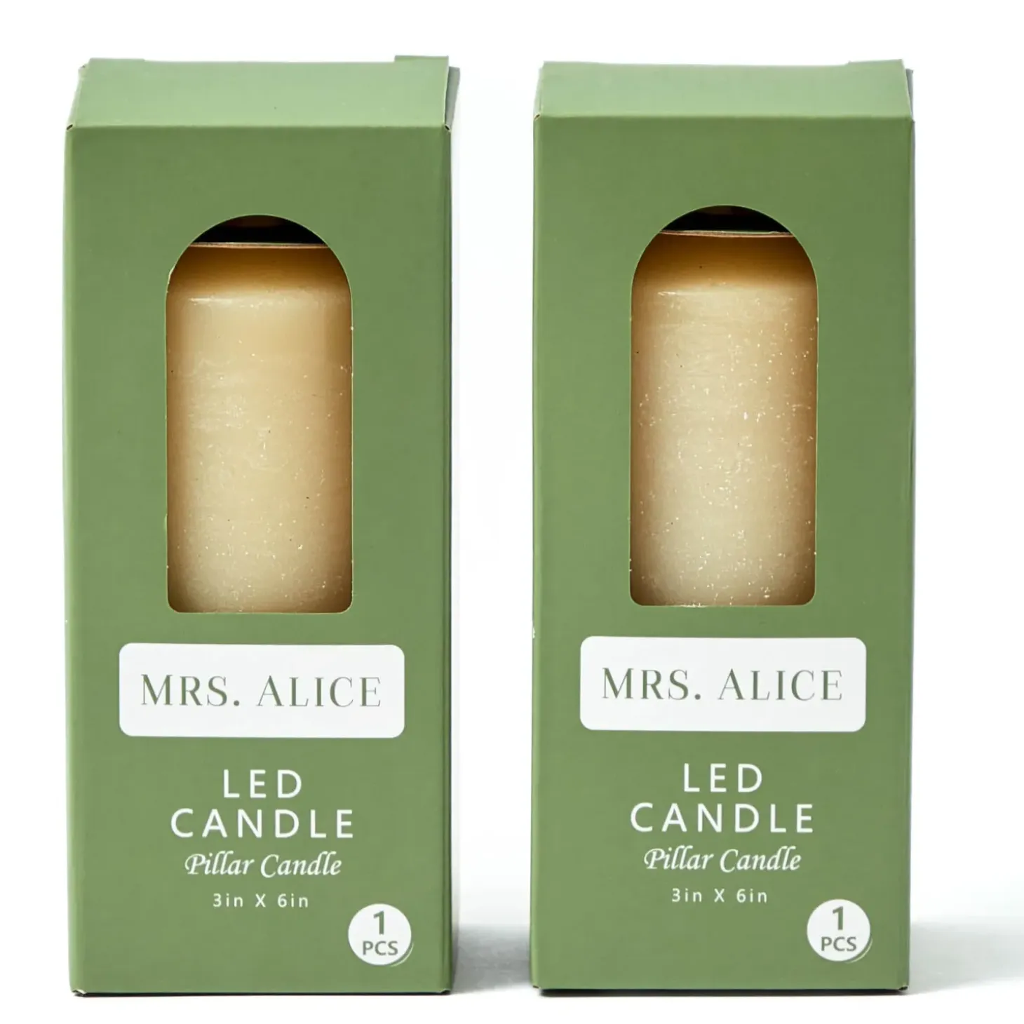 Cream LED Pillar Candle Set (Set of 4)