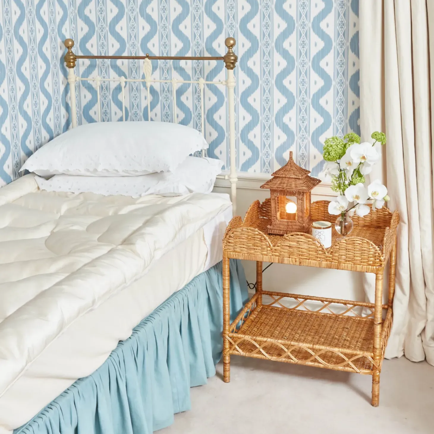 Cream Silk Eiderdown