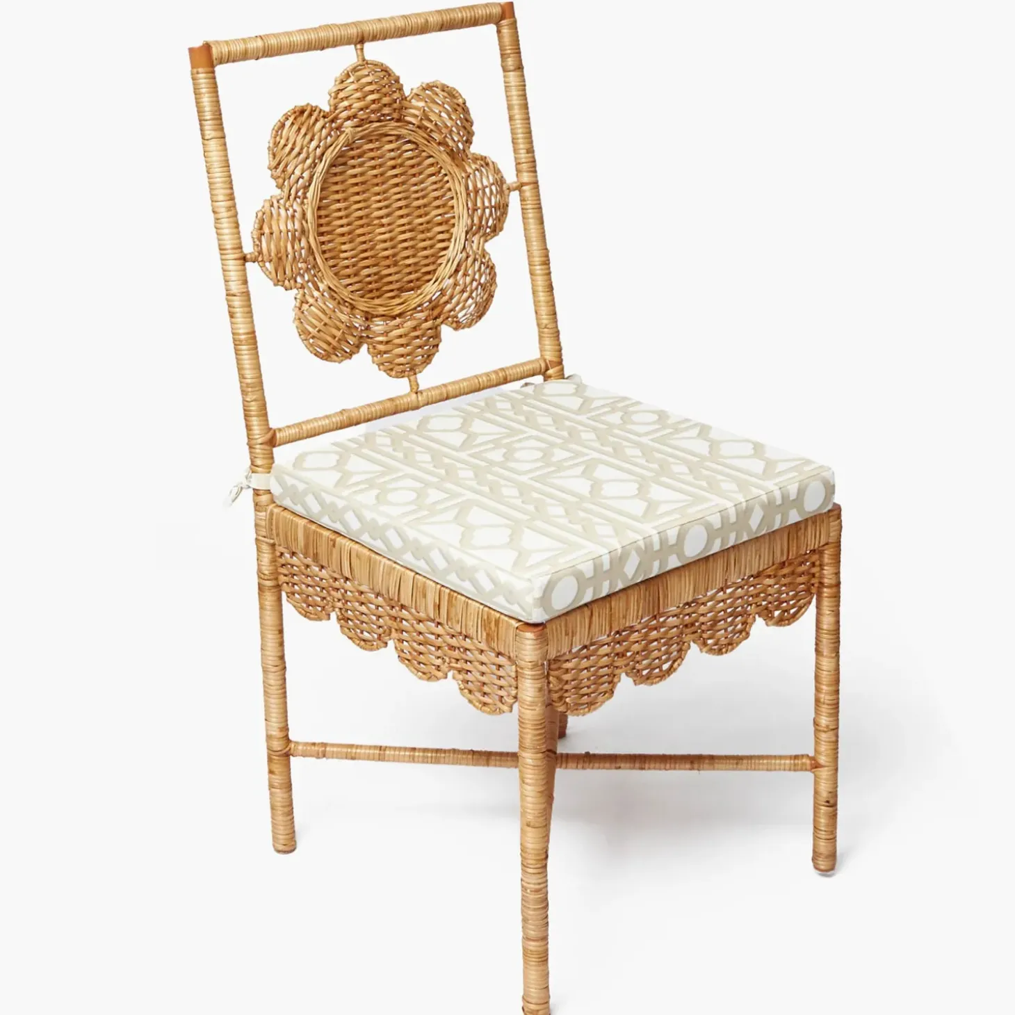 Daisy Rattan Chair with Pavilion Cushion