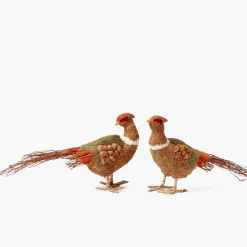 Decorative Raffia Pheasant (Pair)