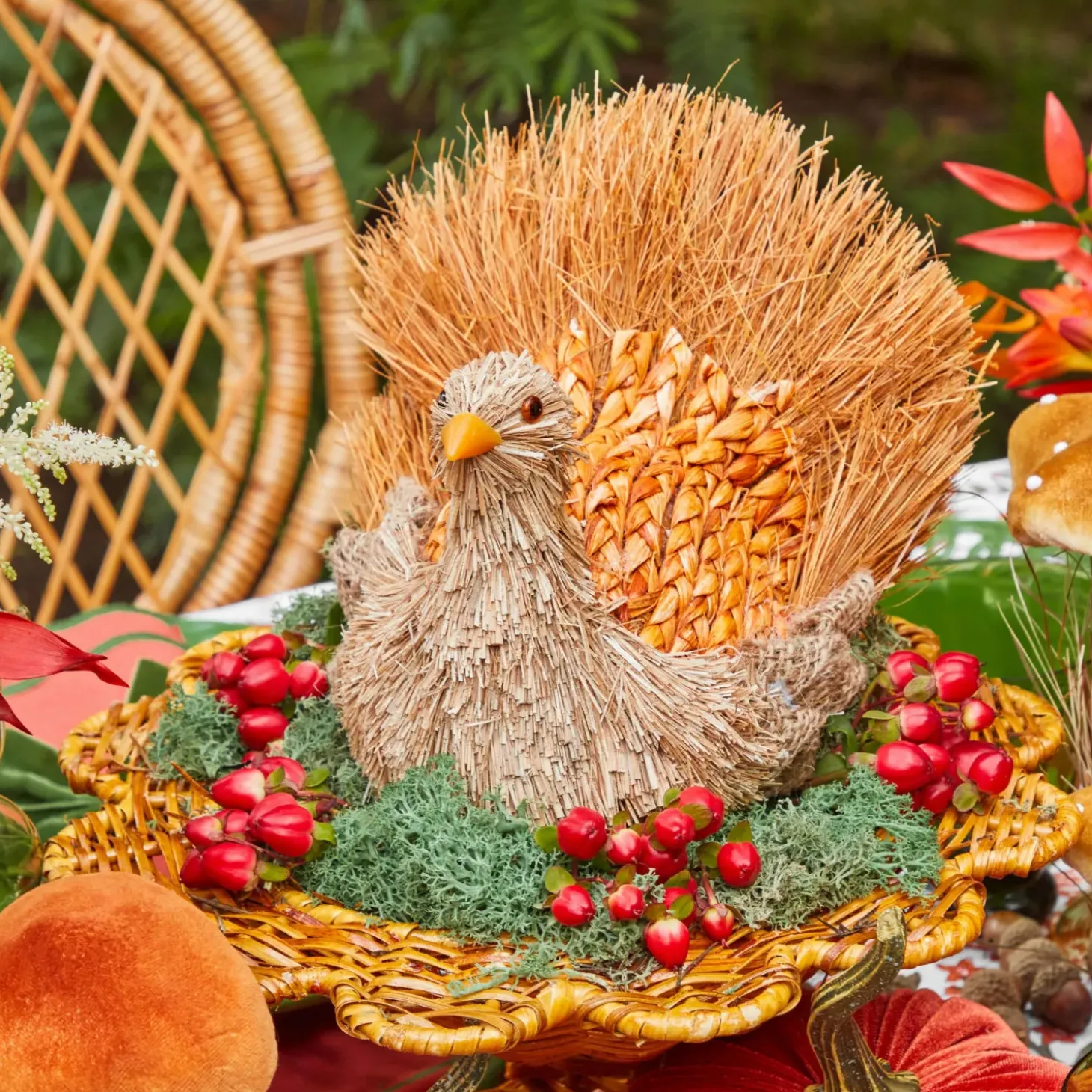 Decorative Raffia Turkey