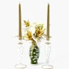 Dotty Gold Candle Holder (Pair)