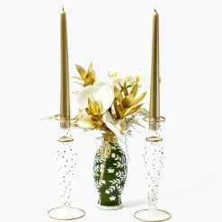 Dotty Gold Candle Holder (Pair)