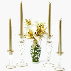 Dotty Gold Candle Holder (Pair)