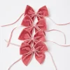 Dusty Pink Velvet Napkin Bows (Set of 4)