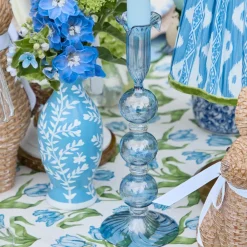 Eden Blue Candle Holder (Pair)