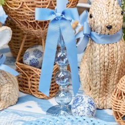 Eden Blue Candle Holder (Pair)