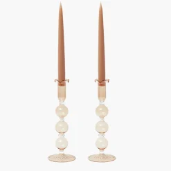 Eden Chestnut Candle Holder (Pair)