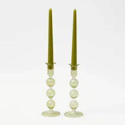 Eden Green Candle Holders (Pair)