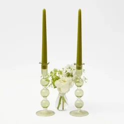 Eden Green Candle Holders (Pair)