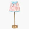 Edie Rechargeable Lamp with Pink & Blue Ikat Bow Shade (18cm)