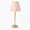 Edie Tall Rechargeable Lamp with Pink Lotus Shade (18cm)