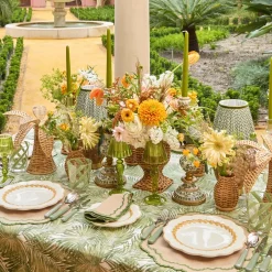 Edith Sand & Green Placemats & Napkins (Set of 4)