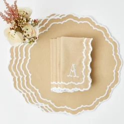 Edith Sand Placemats & Napkins (Set of 4)