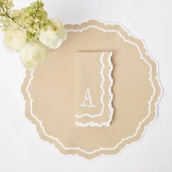 Edith Sand Placemats & Napkins (Set of 4)