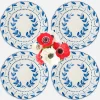 Elizabeth Blue Garland Starter Plates (Set of 4)