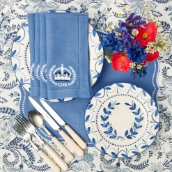 Elizabeth Blue Garland Starter Plate
