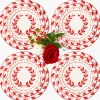 Elizabeth Red Garland Dinner & Starter Plates (Set of 8)