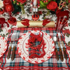 Elizabeth Red Garland Dinner & Starter Plates (Set of 8)