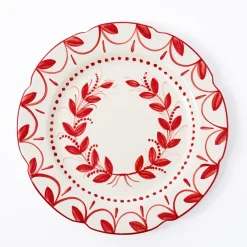 Elizabeth Red Garland Dinner Plate