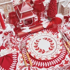 Elizabeth Red Garland Dinner Plate