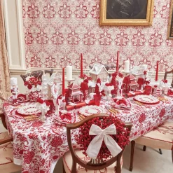 Elizabeth Red Garland Dinner Plates (Set of 4)