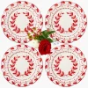 Elizabeth Red Garland Starter Plates (Set of 4)