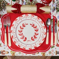 Elizabeth Red Garland Starter Plates (Set of 4)